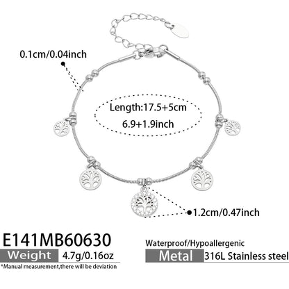 316L Stainless Steel 18K PVD Gold Life Tree Bracelet made with 316L stainless steel and 18K PVD gold finish for wholesale jewelry buyers - image 7