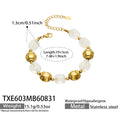 TXE603 – Bracelet / White Resin Gold / 19+5 cm