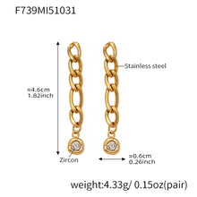 MiduoduoJewelry long link chain zircon drop earrings dimensions, weight and specification guide