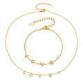 LOVE Letter Zircon Pendant Necklace | 316L Stainless Steel Jewelry