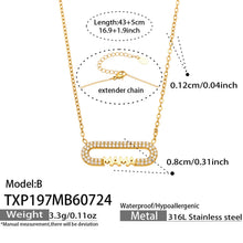 MiduoduoJewelry MAMA zircon necklace chain length, pendant size and product specifications