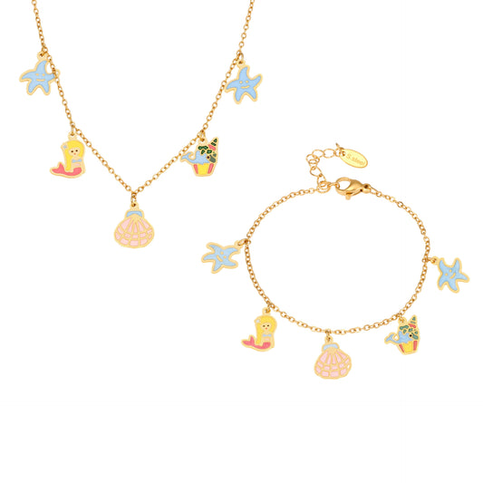 316L Stainless Steel 18K PVD Gold Mermaid Collection Necklace made with 316L stainless steel and 18K PVD gold finish for wholesale jewelry buyers - image 3