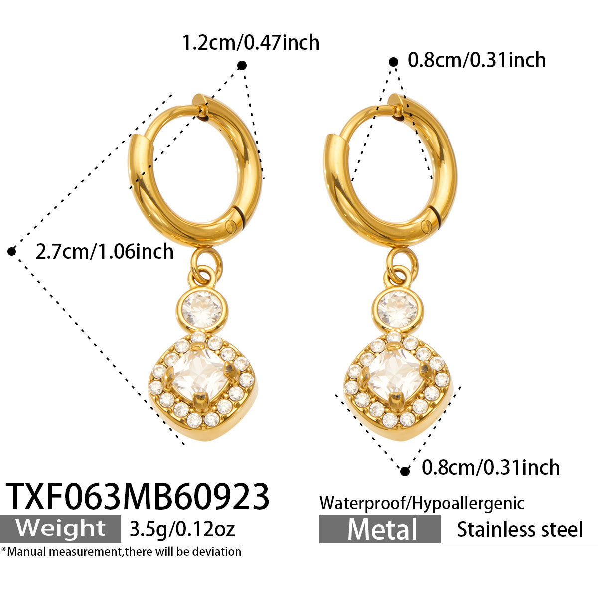 316L Stainless Steel 18K PVD Gold Zircon Chain Bracelet made with 316L stainless steel and 18K PVD gold finish for wholesale jewelry buyers - image 14