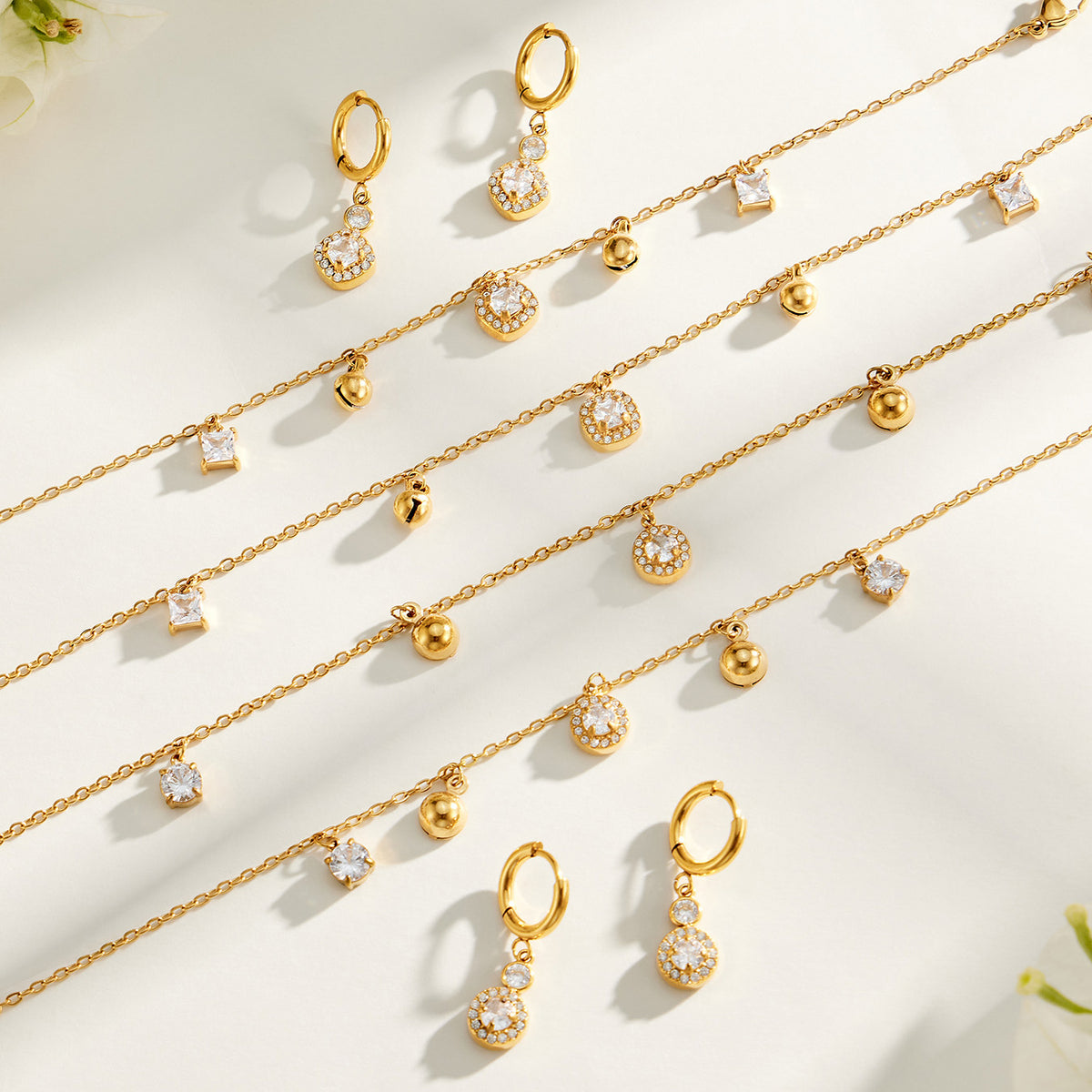 316L Stainless Steel 18K PVD Gold Zircon Chain Bracelet made with 316L stainless steel and 18K PVD gold finish for wholesale jewelry buyers - image 21