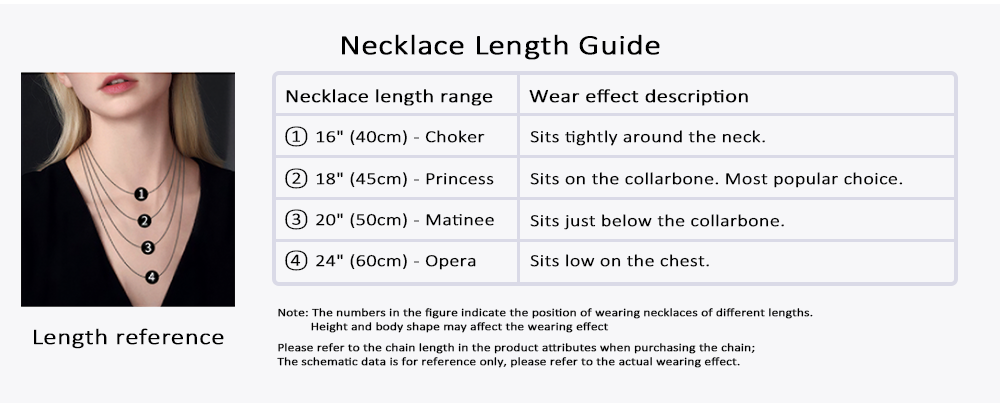 Stainless Steel Necklace Length Guide