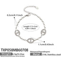 Bracelet / Steel D-Shaped Zircon / 5cm