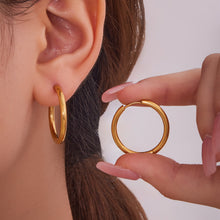 316L Stainless Steel Mixed Metal Two-Tone Minimalist Hoop Earrings | PVD Gold Huggie Hoops