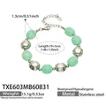 TXE603 – Bracelet / Light Green Resin Steel / 19+5 cm