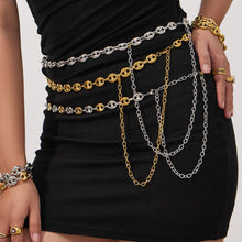316L Stainless Steel Mixed Metal Coffee Bean Chain Jewelry Set for Women