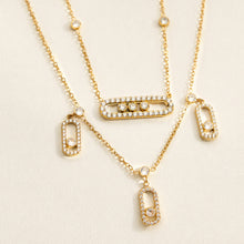 316L Stainless Steel 18K PVD Gold Movable Zircon Necklace made with 316L stainless steel and 18K PVD gold finish for wholesale jewelry buyers - image 12