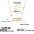 P273 Gold Movable Zircon Pendant Necklace 40+5cm