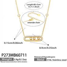 316L Stainless Steel 18K PVD Gold Movable Zircon Necklace made with 316L stainless steel and 18K PVD gold finish for wholesale jewelry buyers - image 8
