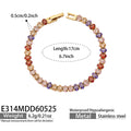 Bracelet / Multi-color CZ / 17cm