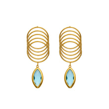 316L Stainless Steel 18K PVD Gold Multi-Colored Glass Stone Earrings made with 316L stainless steel and 18K PVD gold finish for wholesale jewelry buyers - image 9