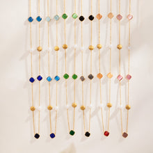 Multicolor cat eye bead long necklace collection displayed in blue, green, black, pink and warm tones