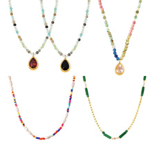 Stunning multicolor droplet pendant necklace made from 316L stainless steel