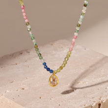 316L Stainless Steel 18K PVD Gold Multicolor Droplet Pendant Necklace made with 316L stainless steel and 18K PVD gold finish for wholesale jewelry buyers - image 23