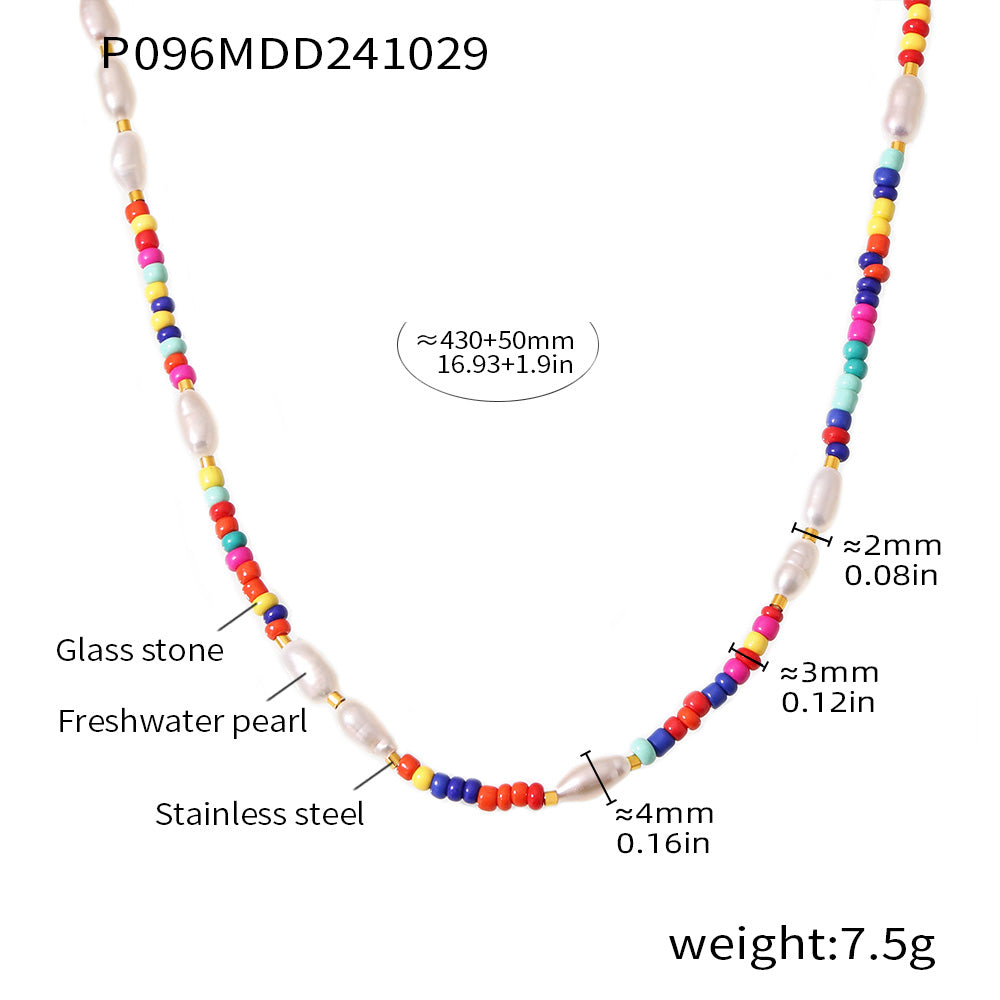 316L Stainless Steel 18K PVD Gold Multicolor Droplet Pendant Necklace made with 316L stainless steel and 18K PVD gold finish for wholesale jewelry buyers - image 3