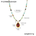 GoldRed Zircon / Necklace