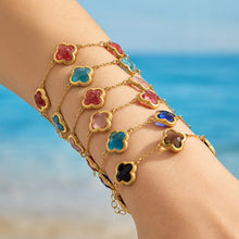 Multicolor zircon chain bracelet