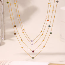 316L Stainless Steel 18K PVD Gold Natural Stone Necklace made with 316L stainless steel and 18K PVD gold finish for wholesale jewelry buyers - image 3