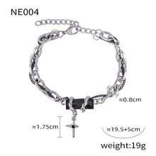 316L Stainless Steel Color Zircon Cross Bracelet Necklace Collection