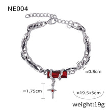 316L Stainless Steel Color Zircon Cross Bracelet Necklace Collection