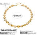 TXP603 – Necklace / Ivory Resin Gold / 43+5 cm