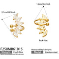 Zircon Gold Clip-On Earrings / Jewelry