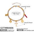 Mixed Tone Cross Multi Charm Bracelet (E277) / Bracelet