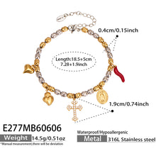 316L Stainless Steel 18K PVD Gold Ocean Charm Bracelet made with 316L stainless steel and 18K PVD gold finish for wholesale jewelry buyers - image 4