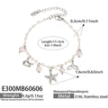 Steel Tone Cross Multi Charm Bracelet (E277) / Bracelet