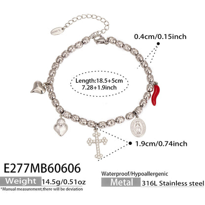 316L Stainless Steel 18K PVD Gold Ocean Charm Bracelet made with 316L stainless steel and 18K PVD gold finish for wholesale jewelry buyers - image 7