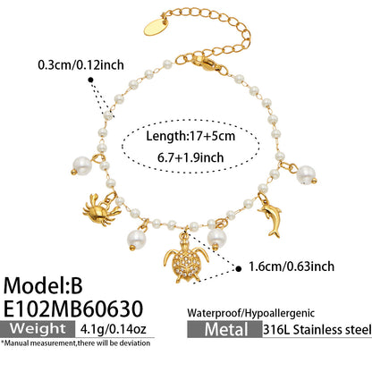 316L Stainless Steel 18K PVD Gold Ocean Collection Bracelet made with 316L stainless steel and 18K PVD gold finish for wholesale jewelry buyers - image 17
