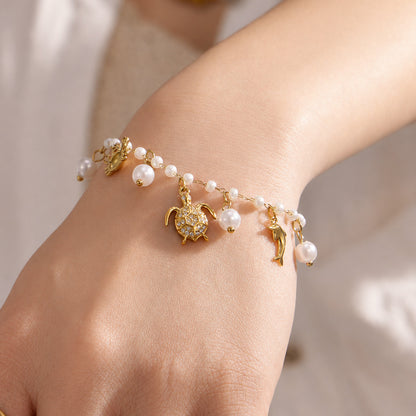 Ocean Collection Gold Scallop Bracelet