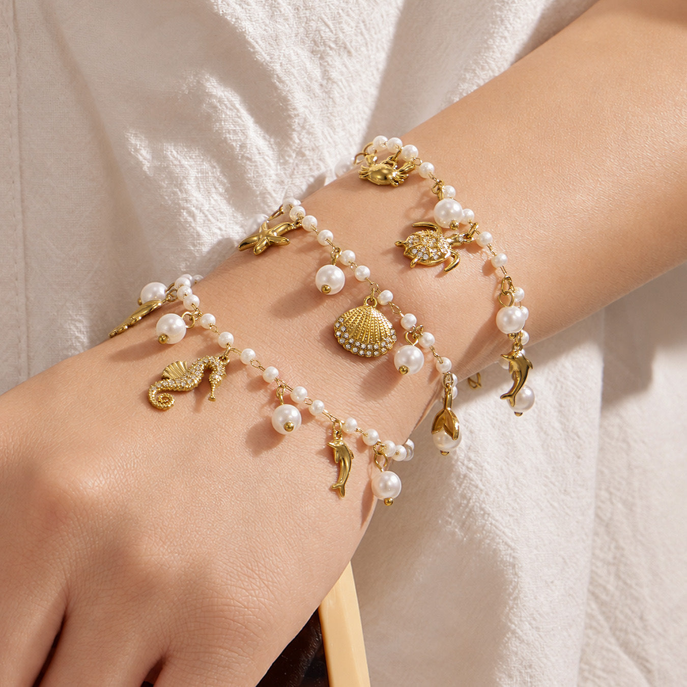316L Stainless Steel 18K PVD Gold Ocean Collection Bracelet made with 316L stainless steel and 18K PVD gold finish for wholesale jewelry buyers - image 7