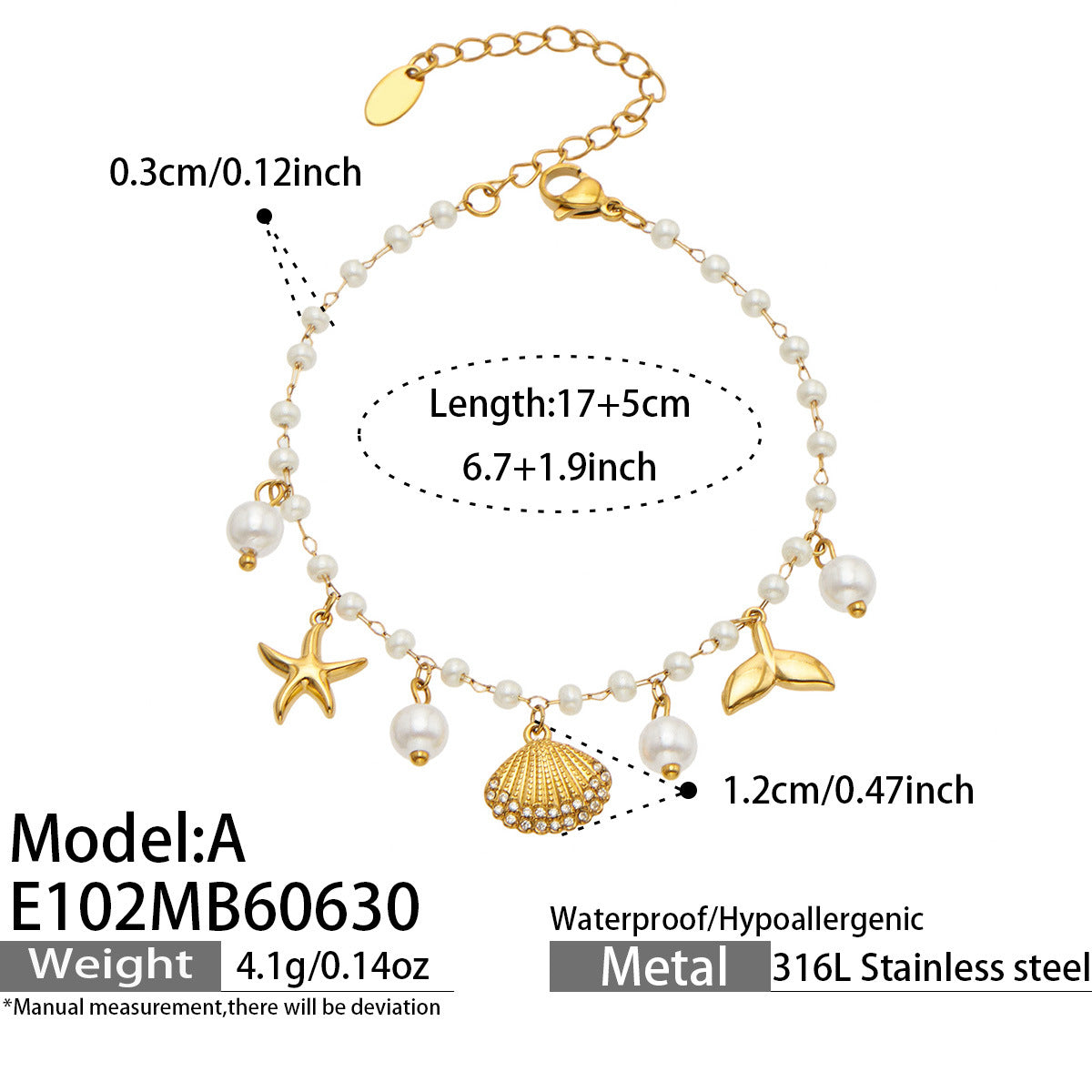 316L Stainless Steel 18K PVD Gold Ocean Collection Bracelet made with 316L stainless steel and 18K PVD gold finish for wholesale jewelry buyers - image 9