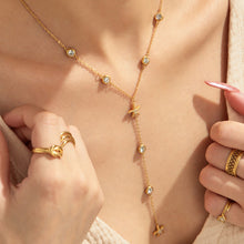 316L Stainless Steel 18K PVD Gold Ocean Heart Y Necklace made with 316L stainless steel and 18K PVD gold finish for wholesale jewelry buyers - image 7