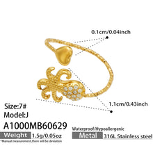 316L Stainless Steel 18K PVD Gold Ocean-Inspired Ring Set made with 316L stainless steel and 18K PVD gold finish for wholesale jewelry buyers - image 10