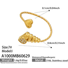 316L Stainless Steel 18K PVD Gold Ocean-Inspired Ring Set made with 316L stainless steel and 18K PVD gold finish for wholesale jewelry buyers - image 14