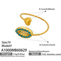 Blue Zircon Shell Open Ring / Ring