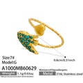 Blue Zircon Stingray Open Ring / Ring