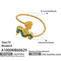 Blue Zircon Seahorse Open Ring / Ring