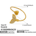 White Zircon Fishtail Open Ring / Ring