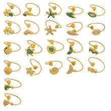 316L Stainless Steel 18K PVD Gold Ocean-Inspired Ring Set made with 316L stainless steel and 18K PVD gold finish for wholesale jewelry buyers - image 32
