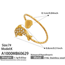 316L Stainless Steel 18K PVD Gold Ocean-Inspired Ring Set made with 316L stainless steel and 18K PVD gold finish for wholesale jewelry buyers - image 7