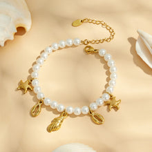 316L Stainless Steel 18K PVD Gold Ocean Shell Y-Shaped Necklace made with 316L stainless steel and 18K PVD gold finish for wholesale jewelry buyers - image 15