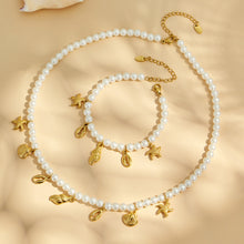 316L Stainless Steel 18K PVD Gold Ocean Shell Y-Shaped Necklace made with 316L stainless steel and 18K PVD gold finish for wholesale jewelry buyers - image 16