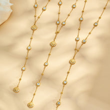 316L Stainless Steel 18K PVD Gold Ocean Shell Y-Shaped Necklace made with 316L stainless steel and 18K PVD gold finish for wholesale jewelry buyers - image 18