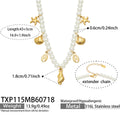 Necklace / Scallop Zircon Y Lariat Necklace / 5cm